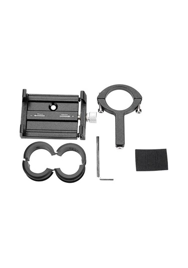 Tw Alüminyum Bisiklet Motosiklet Gidon Telefon Tutucu Siyah