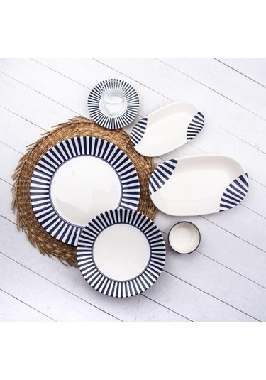 Marianna Db1936 Linea 32 Parça Porselen Kahvaltı Seti Beyaz