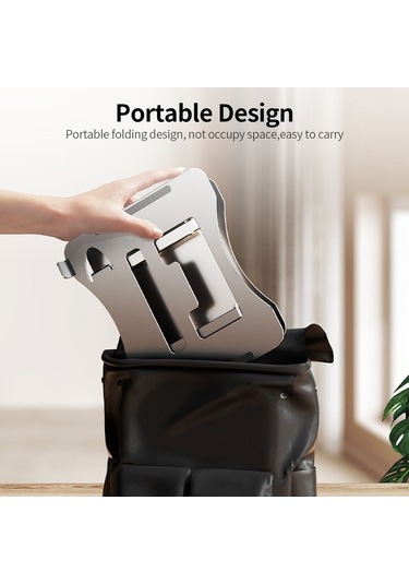 Pazly Bilgisayar Standı 11-17,3 İnç Dizüstü Bilgisayar Standı, Ayarlanabilir, Taşınabilir, Karbon Çelik, Kaymaz Altlık