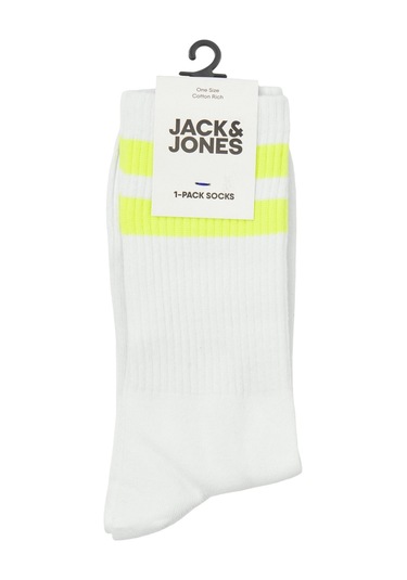Jack & Jones Erkek Çorap 12250739 Beyaz-yeşil Beyaz - Yeşil