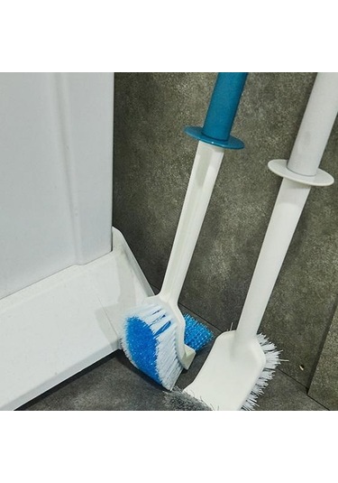 Gri Tuvalet Fırçası Uzun Saplı Çift Taraflı Kıllar Duvar Asılı Delik Modern Çok Fonk Kir Temizleme Klozet Tuvalet Fırçası 55832999