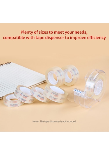 Youmex Öğrenci Ve Ofis Kullanıma Uygun 18mm 20y Transparan Ripsel Bant - 8 Adet Paket 8