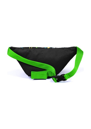 Coral High Siyah Fosforlu Yeşil Gamer Baskılı Erkek Çocuk Bel Çantası Çok Renkli