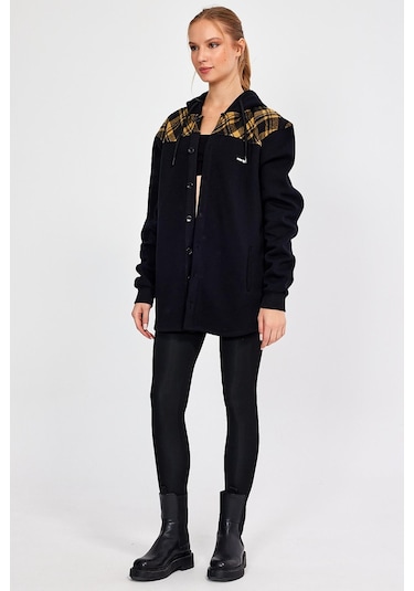 Alexander Gardi Alexandergardı Kapüşonlu Düğmeli Oversize Oduncu Sweatshirt E22-61500 001