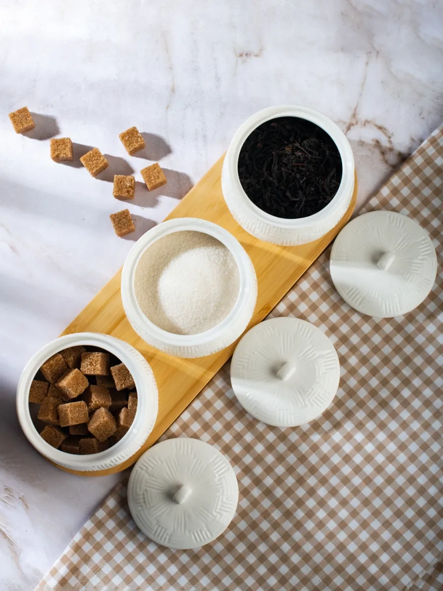 Keep Master Kapaklı Ve Kaşıklı Şekerlik Ve Tuzluk 175295693 Beyaz