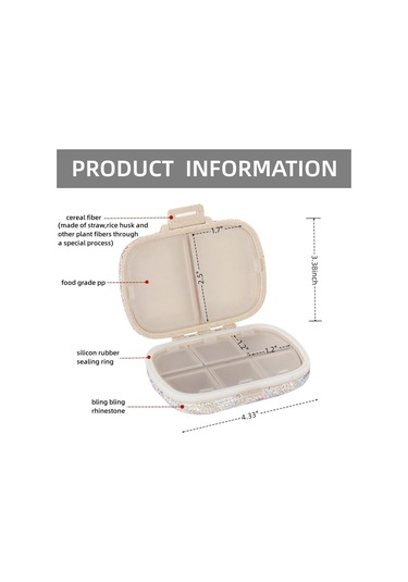 Likeable Günlük Vitamin Organizatör, Taşınabilir Hap Kutusu Seyahat, Ilaç Hap Kutuları Konteynerler Şişe, Çanta Için Küçük Hap Tutucu Taşıyıcı, Sevimli Ilaç Dağıtıcı Yardımcıları-7584
