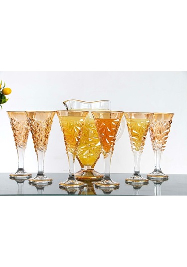 Plt Design La Rose 7 Parca Kokteyl Bardağı Seti,meşrubat - Su Bardağı Seti