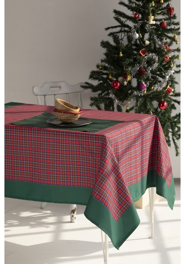 Ay Home Kırmızı Pötikareli Masa Örtüsü