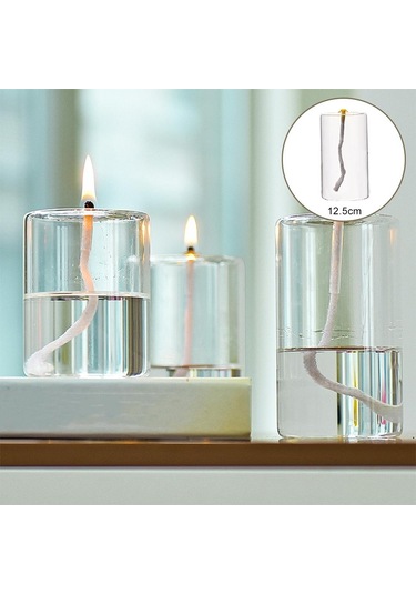 Suntek Magideal Şeffaf Cam Yağ Mum Lambası Dekorasyon Için Sıvı L