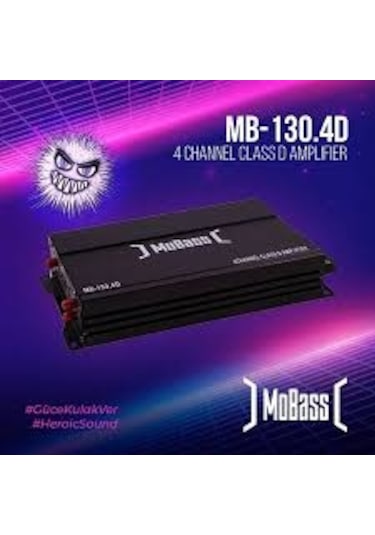 Mobass 130.4 4 Kanal Oto Anfi Bass Kontrollü