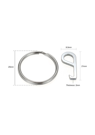 Ranyeek Çelik Anahtar Zinciriyle Ültra Hafif Çok İşlevli Açıcı - Şişe, Kutular İçin Edc Araç