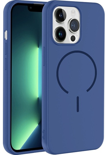 Apple Uyumlu iPhone 13 Pro Max Kılıf M-safe Şarj Özellikli Zore Meta Kapak
