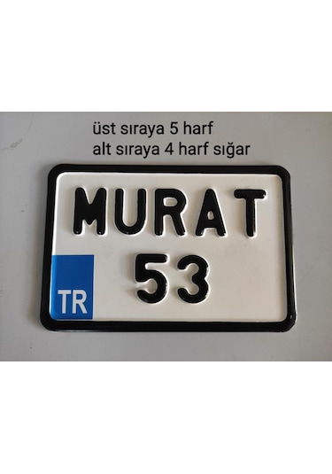 Dekor Plaka.Bisiklet Plakası.Kare Plaka.Motor Plakası Türkiye