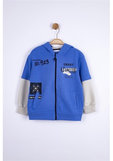 Erkek Çocuk Fermuarlı Hırka-mavi