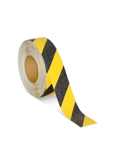 50 Mm x 15 M Kaydırmaz Bant Starline Sarı-Siyah X 5 Adet