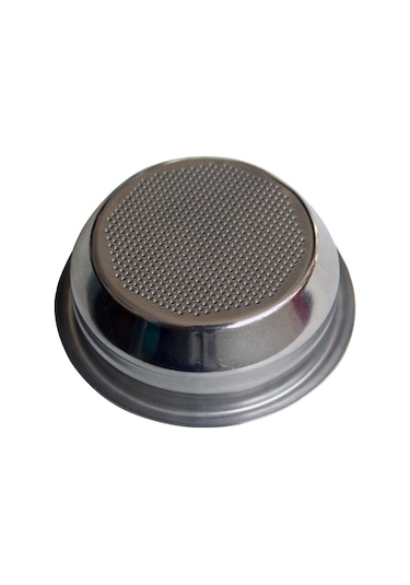 Qingmipy 58mm Paslanmaz Çelik Espresso Filtre Sepeti, Tek Duvar, 2 Fincanlık Gümüş