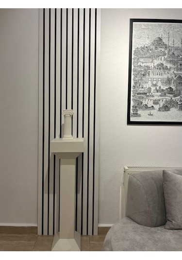 Özbir Kıtchen Beyaz Akustik Duvar Paneli 60x200 Ahşap Duvar Panel