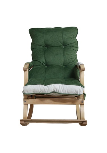 Mobildeco Padişah Lüx Ahşap Çift Minderli Çift Cepli Sallanan San Ceviz