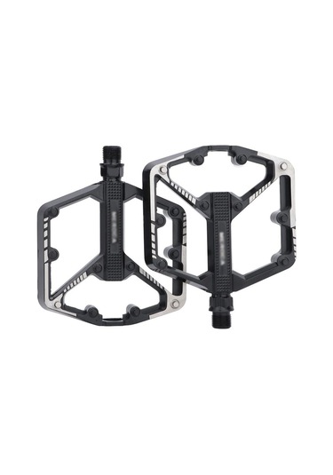 Jeemson Alüminyum Çift Du Rulmanlı, Kaymazsız Platform Bisiklet Pedalları - Dağ, Yol, Katlanabilir Bisikletler İçin Siyah 1 Adet Çift