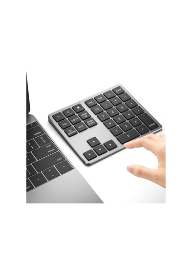 2.4g Bluetooth Sayısal Tuş Takımı Ultra İnce Kablosuz Sayısal Tuş Takımı Siyah