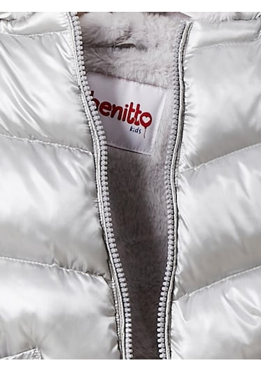Benitto Kids Kız Bebek Çocuk Kapüşonlu Mont 51360 Gri