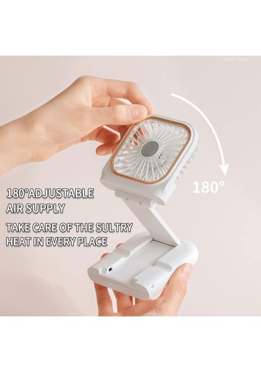 Mini Soğutma Fanı Katlanabilir Boyun Asma Fanı Usb Ayarlanabilir Telefon Tutucu 3 Dişli Yaz Soğutma Fanı Pembe