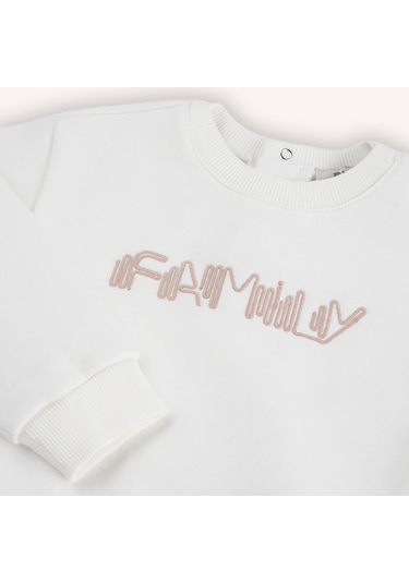Erkek Çocuk Nakışlı Sweatshirt Ekru 2421bb08030-4975 001 Ekru