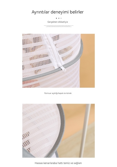 4 Katmanlı Kurutma Ağı Katlanabilir Sinek Kafesi - Siyah