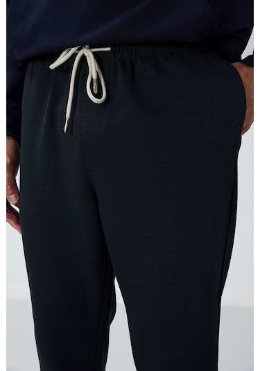 Tommy Life İndigo Yüzeyi Dokulu Standart Fit Erkek Eşofman Alt - 82155