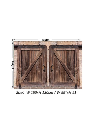 Novahub Ahşap Ahır Kapı Goblen Bohemio Vintage Hippi Halı Yatak Odası Dekoru Retro Estetik Boho Battaniye