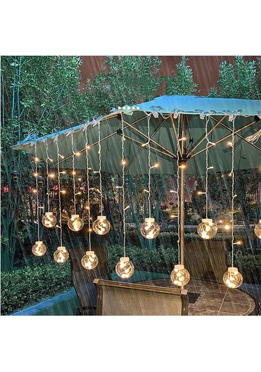 Singree Usb Ve Pil İle Çalışan Su Geçirmez Bahçe, Düğün Ve Parti Aydınlatma Küreleri - 3.5 Metre Çok Renkli