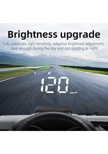 Vkemall Araç Hud Gösterge Paneli M1 - Gps + Beidou Çift Modlu, Hız/yön/uydu Sayısı Gösterme, Hız Aşımı/yorgun Sürücü Uyarısı, Otomatik Parlaklık Regülasyonu, Beyaz Işık