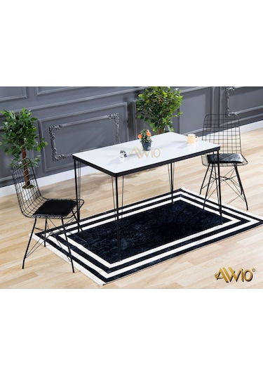 Avvio Ezgi Tel Ayaklı 2 Kişilik Beyaz Masa Sandalye Takım -aa0887c2