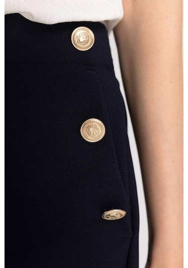 DeFacto Carrot Fit Havuç Kalıp Kumaş Pantolon Basic Düz Cepli Yüksek Bel Düz Paça B1238AX25SPNV28