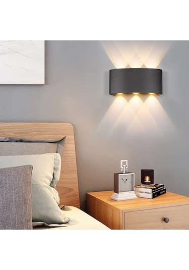 Maxled 12w Çift Yönlü Oval 3000K Günışığı Dış Mekan Led Aplik MX-2066 Diğer