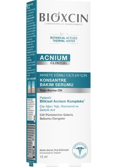 Bioxcin Acnium Karma Ve Yağlı Ciltler İçin Konsantre Bakım Serumu 15 Ml