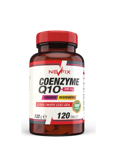 Nevfix Coenzyme Q10 200 Mg 120 Tablet Vitamin C Bromelian Quercet