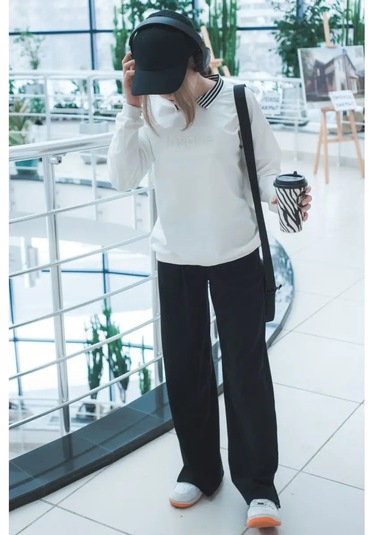 Intormul'tibrend Okul İçin Oversize Kazak 150116522 Beyaz