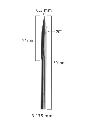 Snapmaker Düz Yivli V Uç - 3 Lü Set