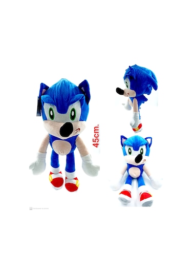 Sonic Peluş Oyuncak İthal Peluş Sonic Büyük Boy 45cm.