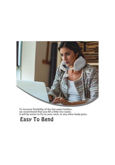 Suofeng Yumuşak Kılıflı 2l Büyük Kapasiteli Sıcak Su Torbası - Bel, Omuz Ağrıları Ve Soğuk Terapi İçin 112 Karakter Siyah