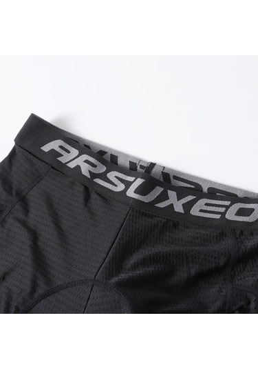 Arsuxeo Erkekler Bisiklet İç Giyim Şort 5d Jel Yastıklı S Gri