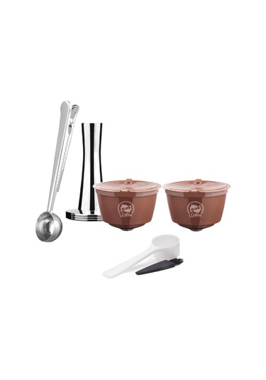 Kahverengi İ Cafilas Dgpc03 Yeniden Kullanılabilir Doldurulabilir Kahve Kapsül Filtresi Gı Krema Yapımcısı Kahve Mk. Aks. 56600403