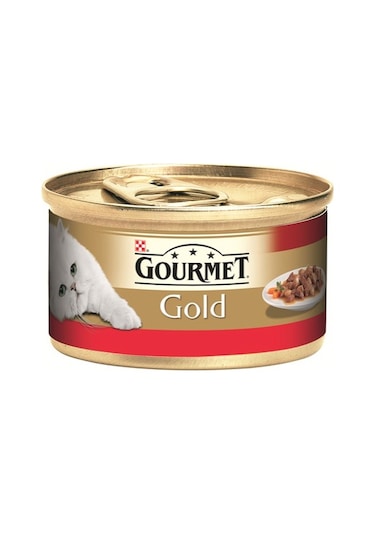 Gourmet Gold Parça Sığır Etli Soslu Konserve Yetişkin Kedi Maması 85 G