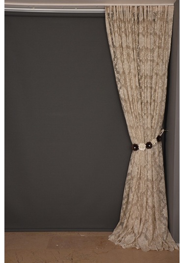 Damaks Vizon Hazır Dikilmiş Pileli Fon Perde 300x260 Cm