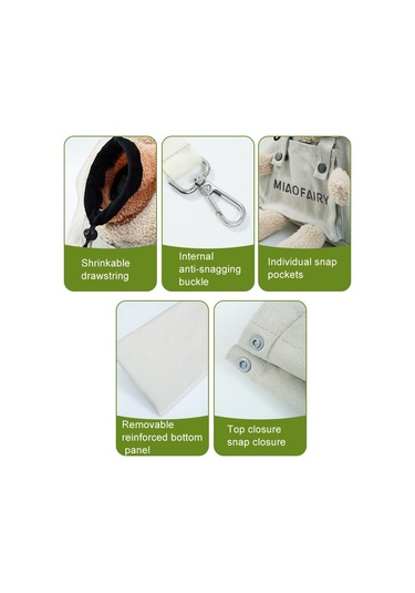 Taşınabilir Gezi Kedi Çantası Açık Omuz Kanvas Çanta Küçük Köpek Pet Çanta Ayı Haki