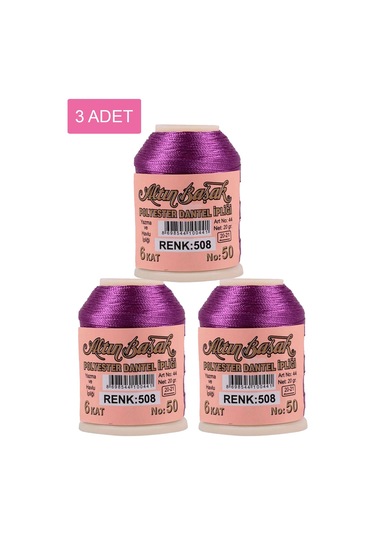 3 Adet Altınbaşak Oya Ve Dantel İpi 20 Gr - Royaleks - No: 508