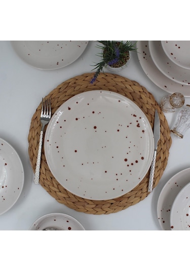 Point 18 Parça 6 Kişilik Yemek Takımı Karemel