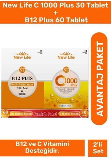Newlife B12 Plus 60 Tablet + C1000 Plus 30 Tablet