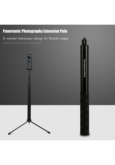 Teltree Bullet Time İçin 5 Bölmeli 28cm-111cm Ayarlanabilir Uzunlukta Görünmez Selfie Çubuğu, 1/4 İnç Vidalı